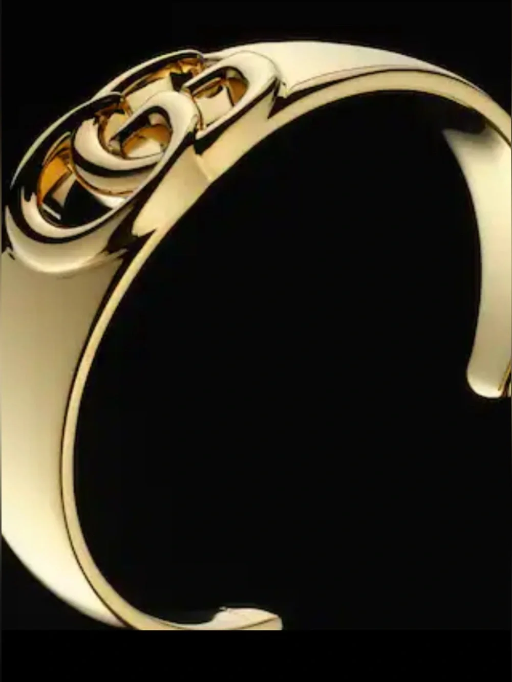 Gold Interlocking Double G Cuff Bracelet